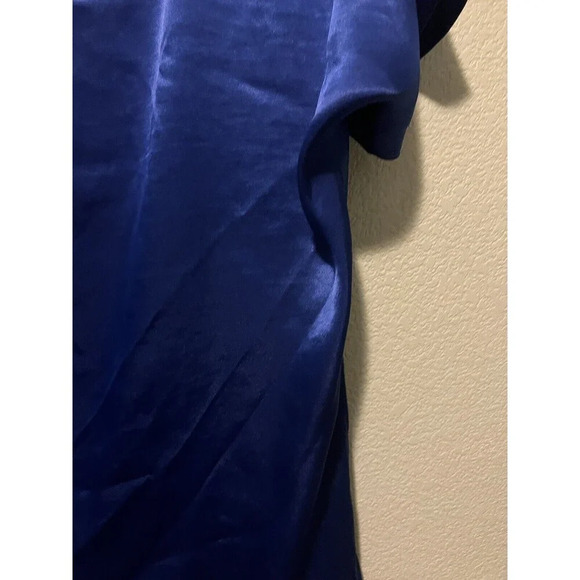 Vintage Christian Dior Women's Royal Blue Embroidered Night Gown Size L/XL - Picture 14 of 16